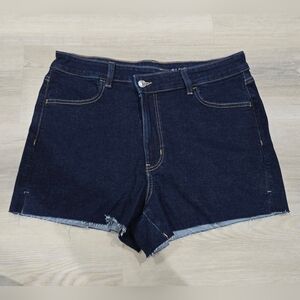 American Eagle Stretch Crossover Waist Denim Mom Short Size 12 NWOT